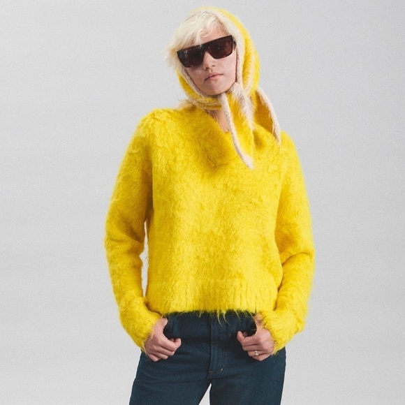 Rachel Comey Sweaters - Rachel Comey Camini boxy alpaca merino wool sweater citron yellow size medium
